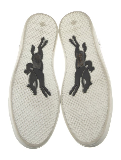 Longchamp Leather Colorblock Pattern Sneakers