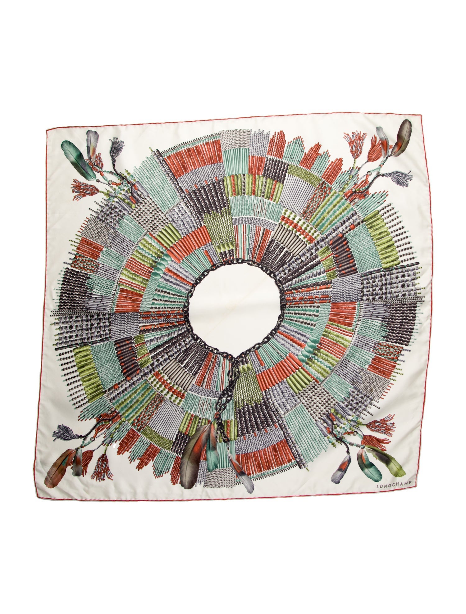 Longchamp Silk Printed Scarf