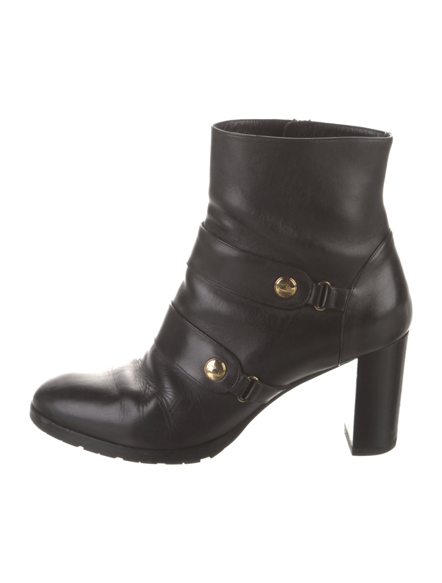 Longchamp Leather Moto Boots