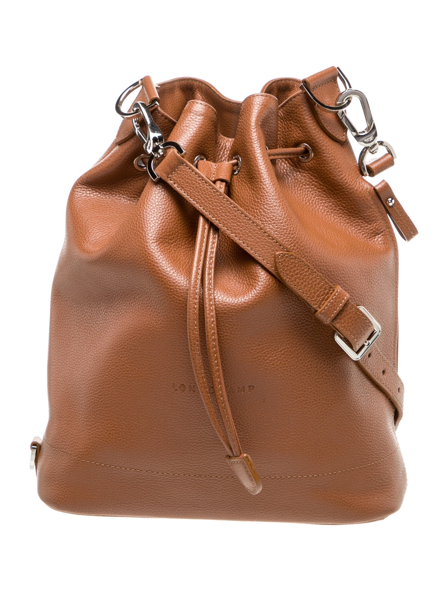 Longchamp Leather Bucket Bag
