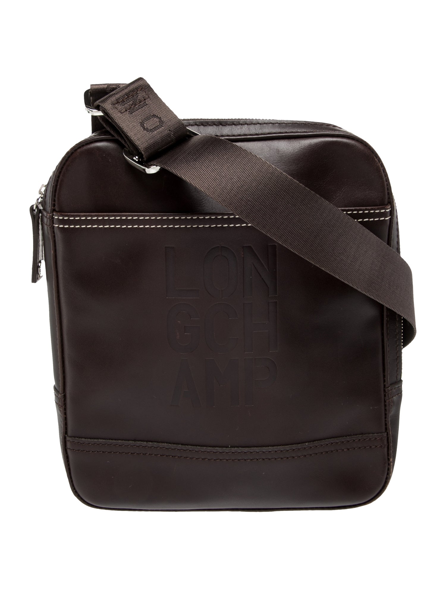 Longchamp Leather Messenger Bag