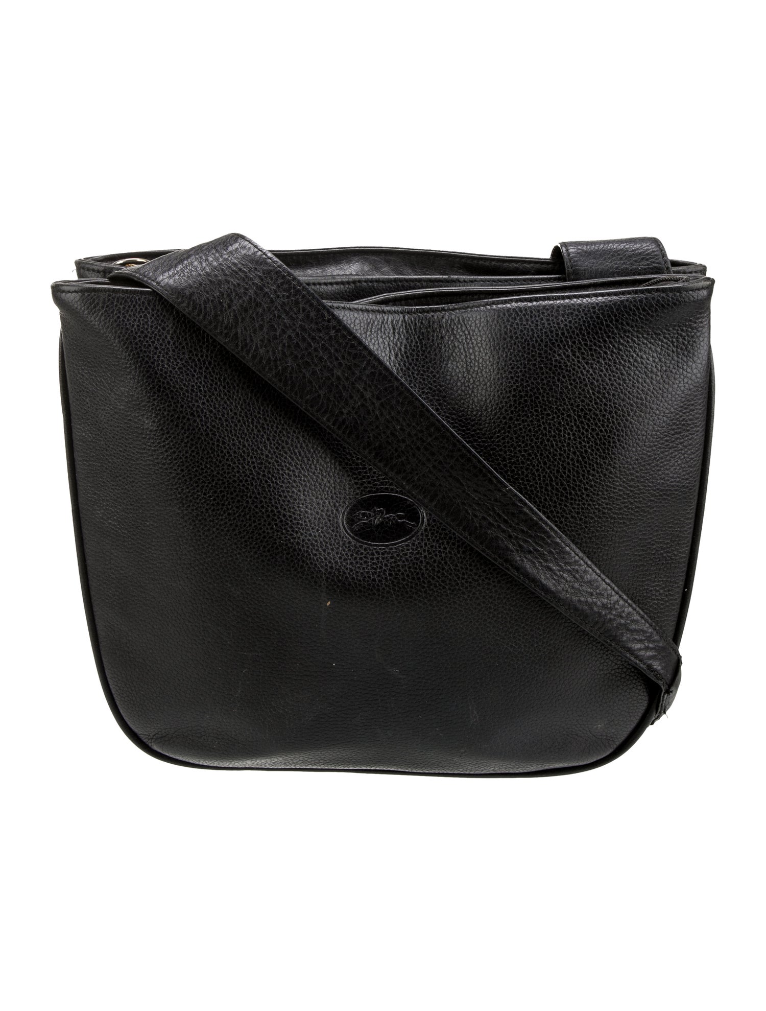 Longchamp Leather Messenger Bag