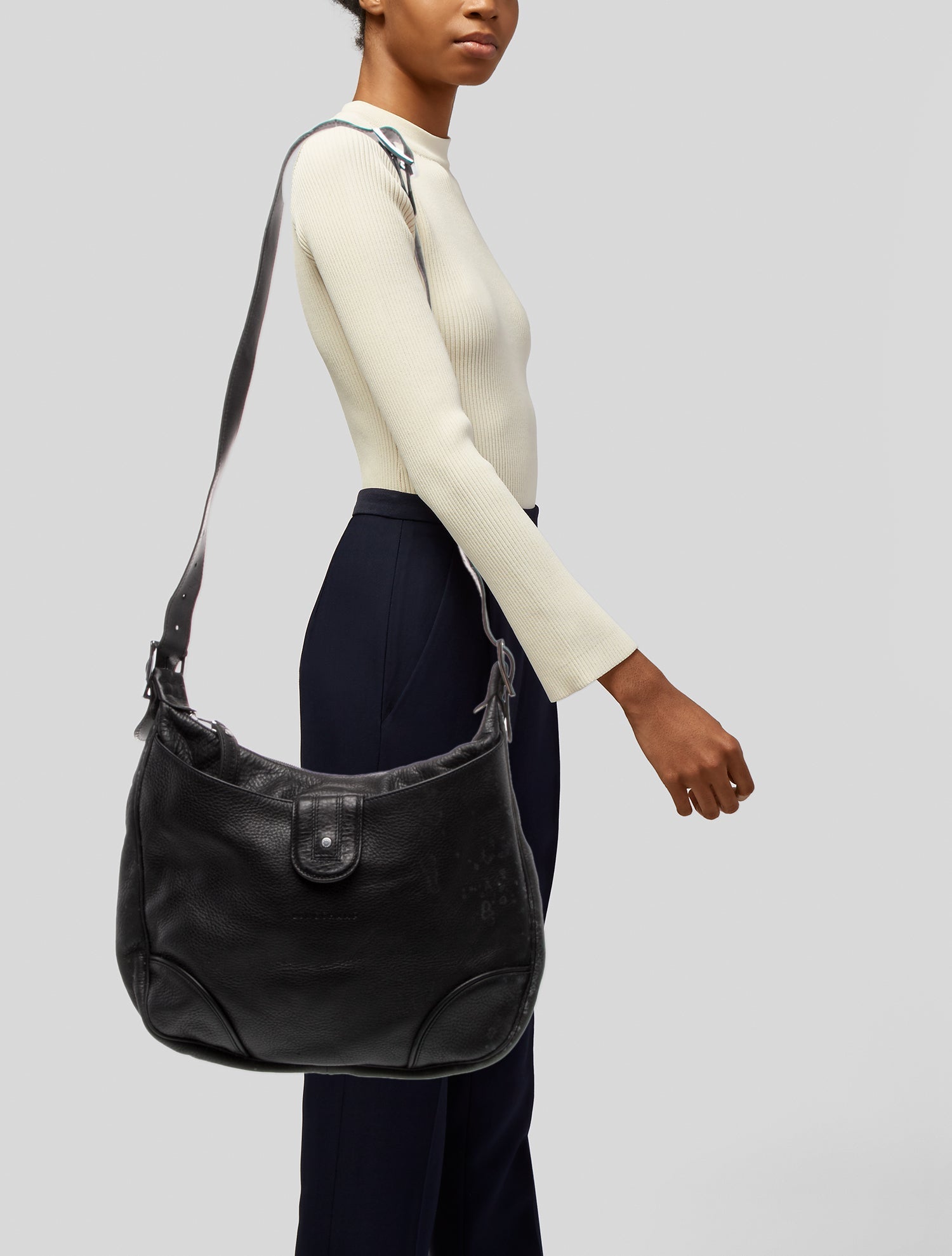 Longchamp Leather Messenger Bag Vintage