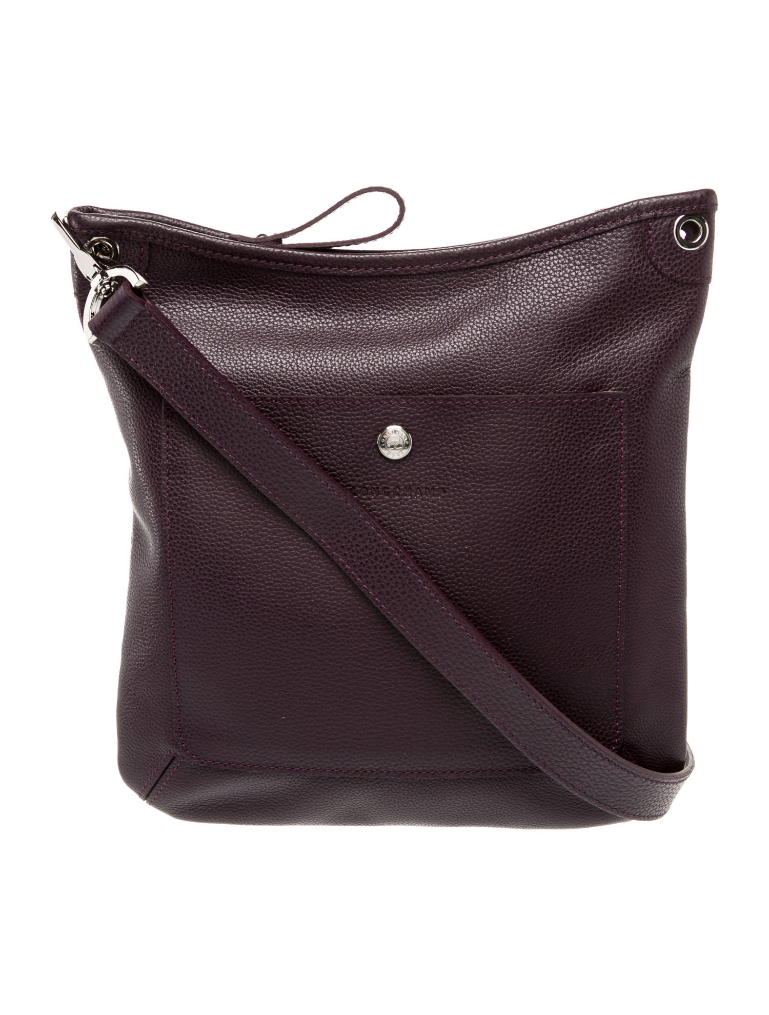 Longchamp Leather Messenger Bag