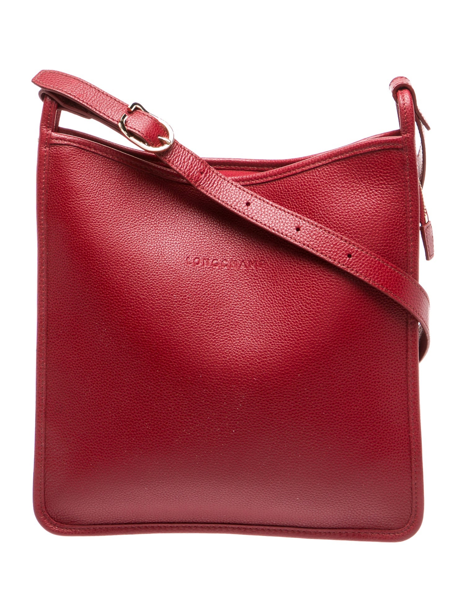 Longchamp Leather Messenger Bag