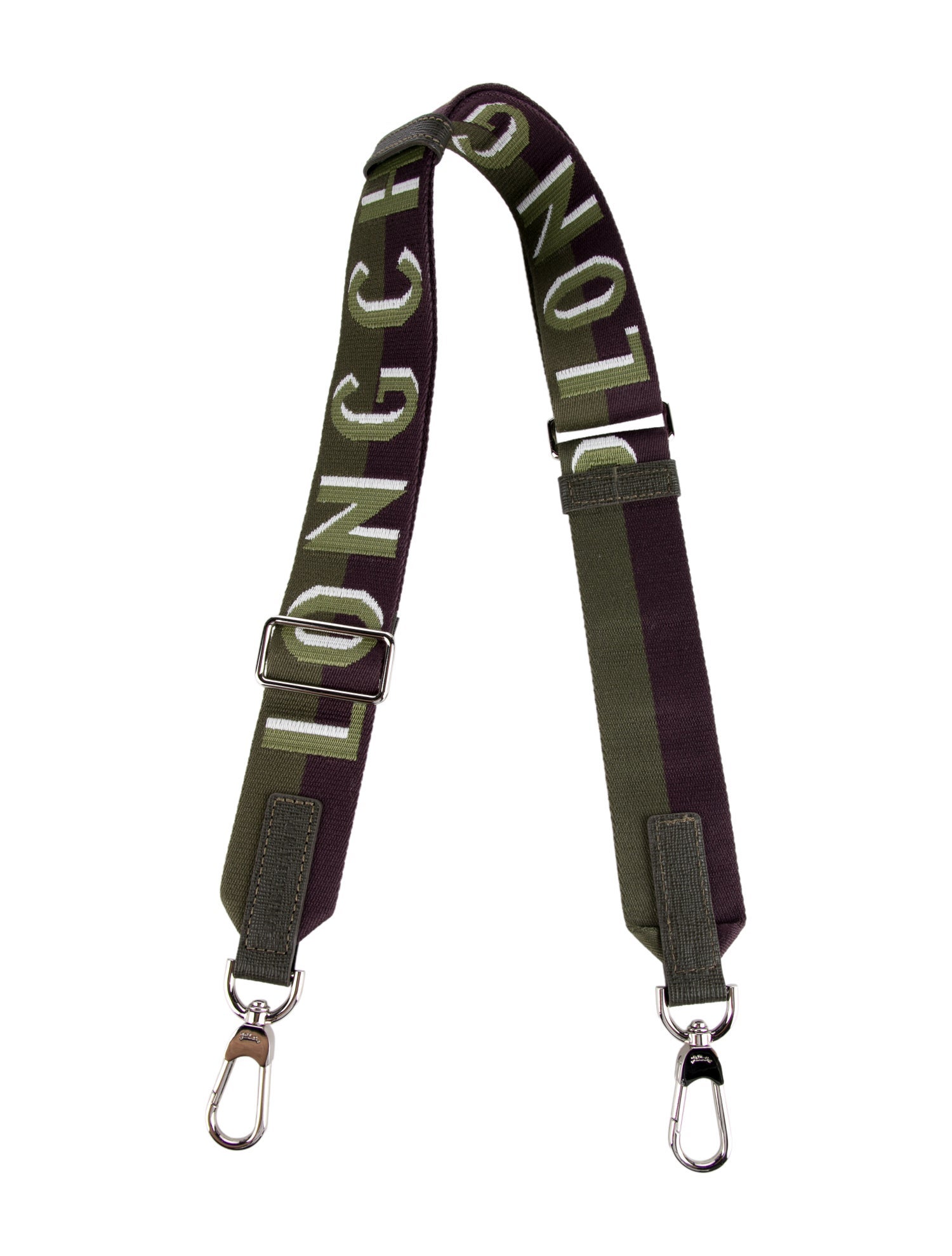 Longchamp Green Canvas Bag Strap