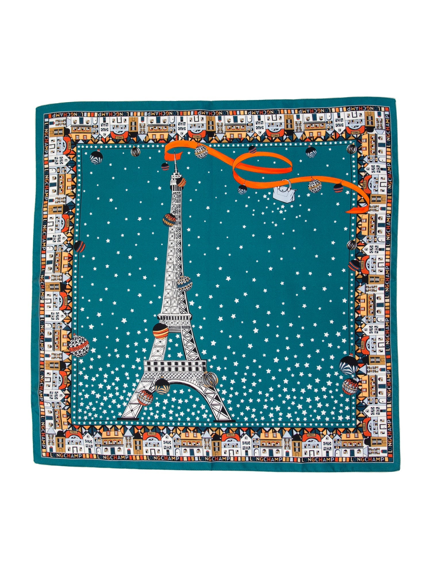 Longchamp Silk Printed Scarf