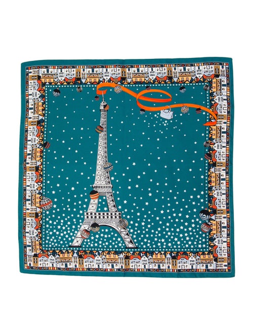 Longchamp Silk Printed Scarf