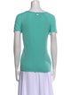 Longchamp Linen Scoop Neck T-Shirt