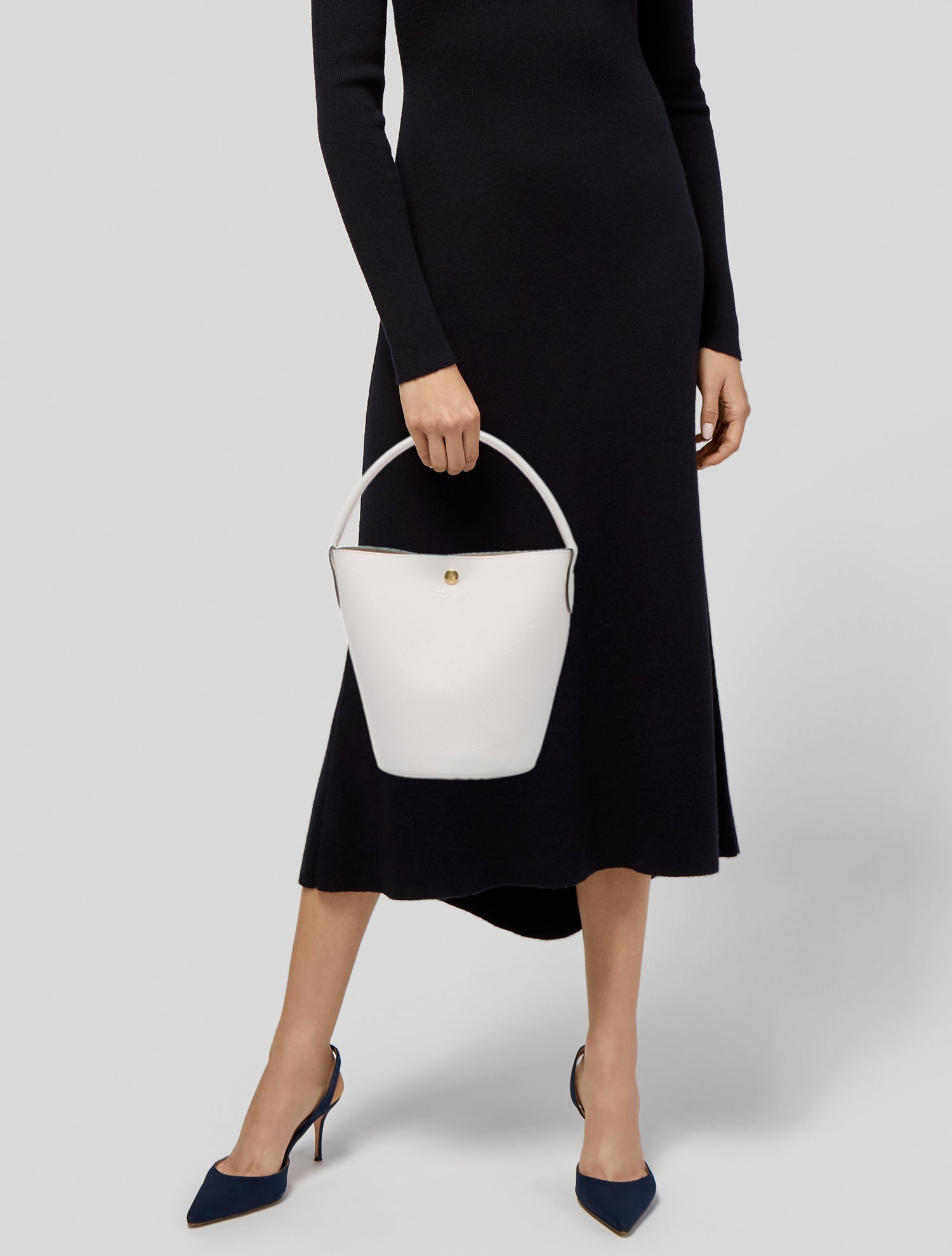 Longchamp Leather Epure Bucket Bag XS