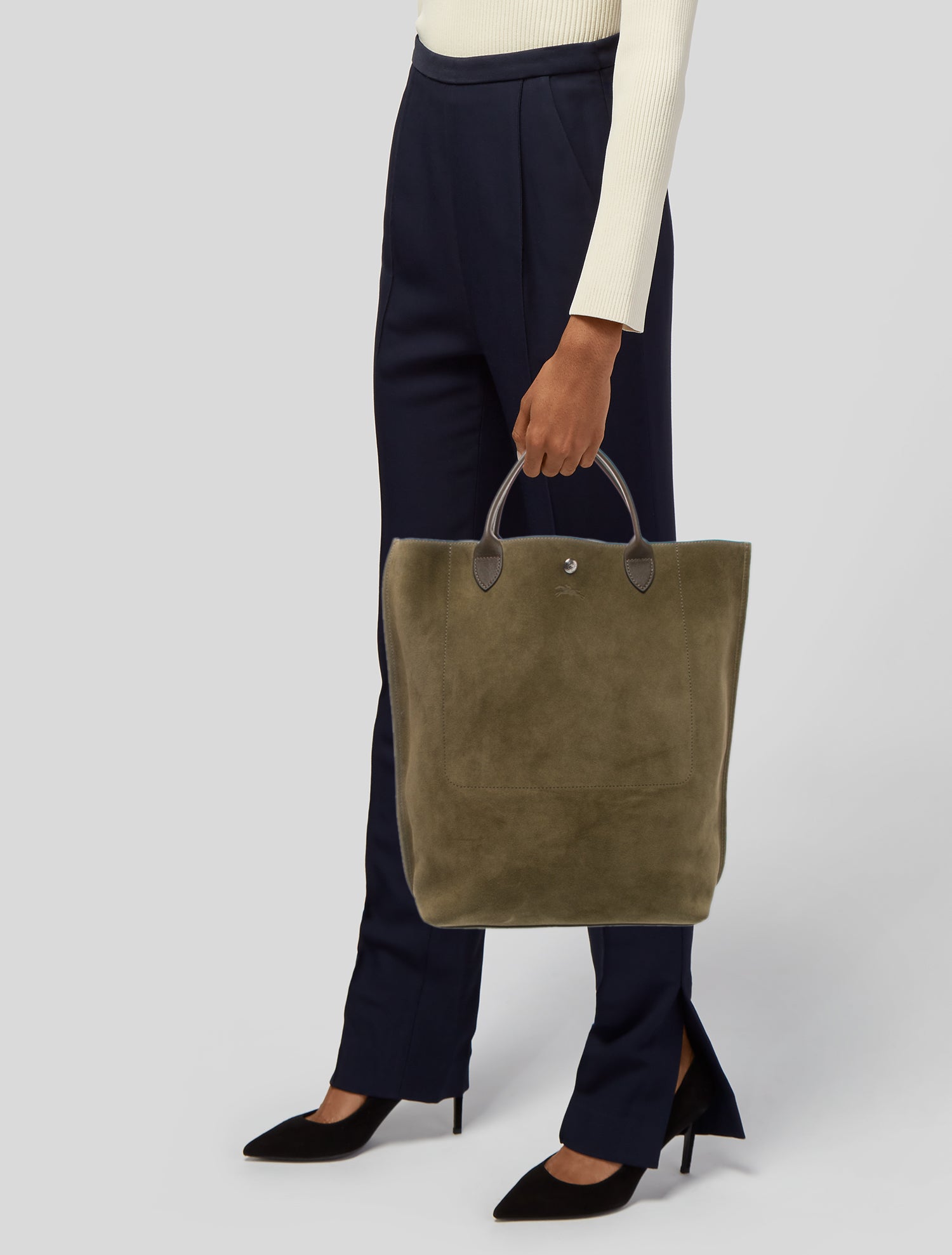 Longchamp Suede Tote