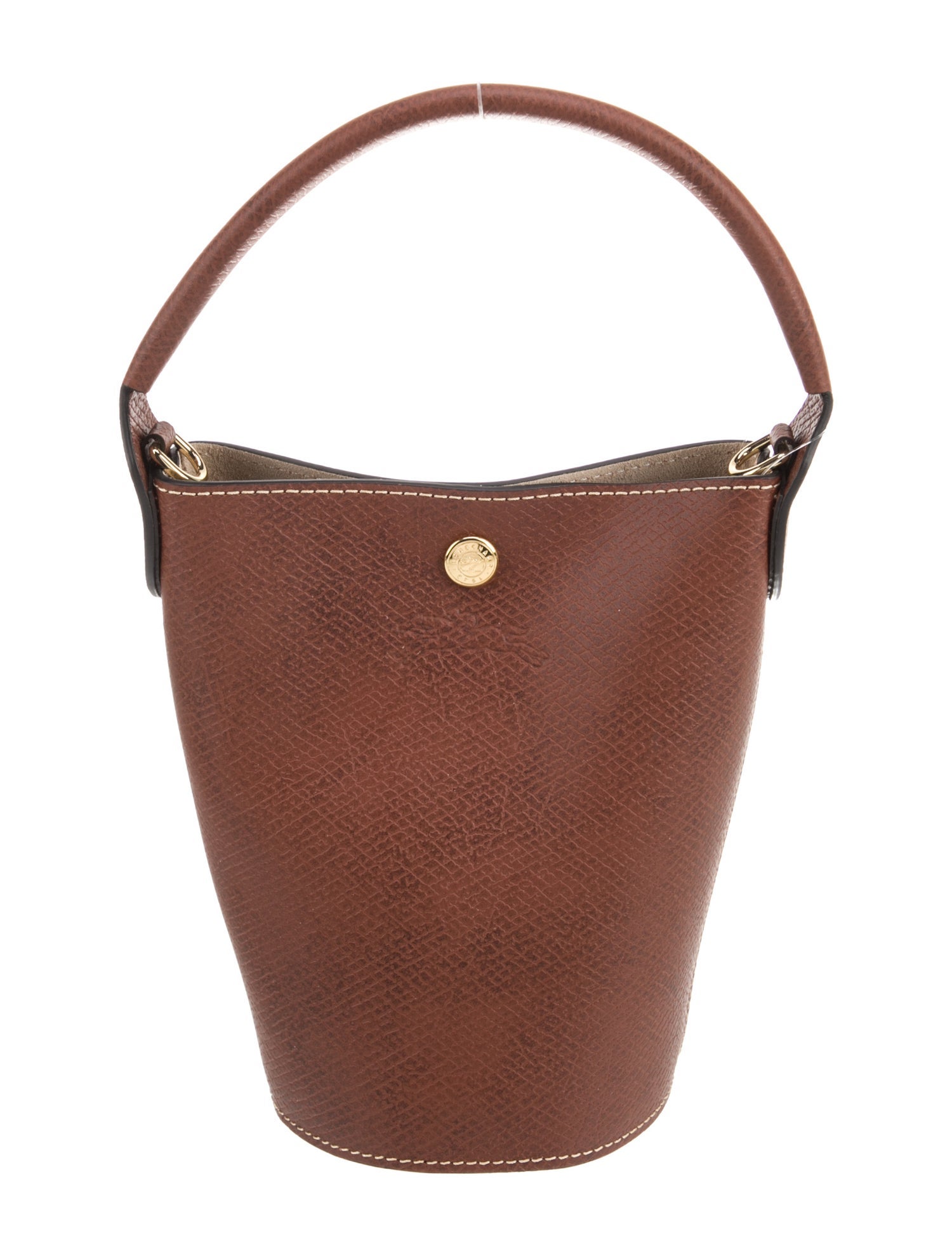 Longchamp Leather Bucket Bag