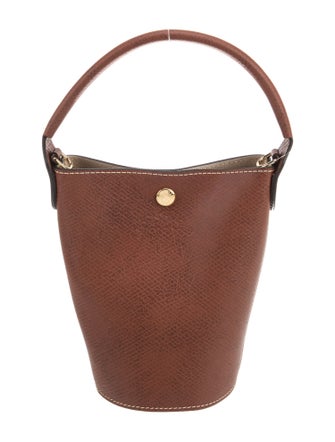 Longchamp Leather Bucket Bag
