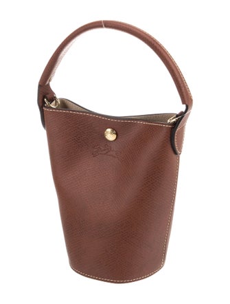 Longchamp Leather Bucket Bag