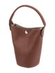 Longchamp Leather Bucket Bag