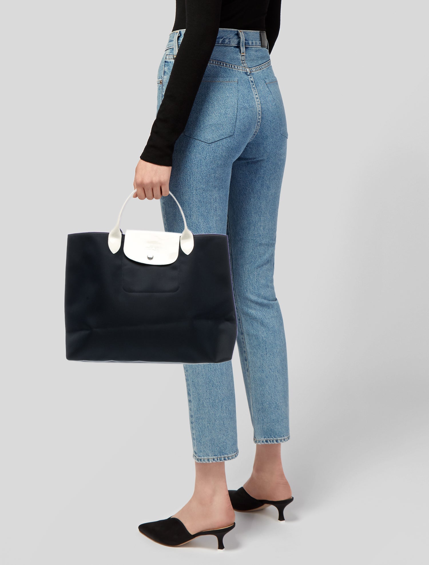 Longchamp Nylon Top Handle Bag