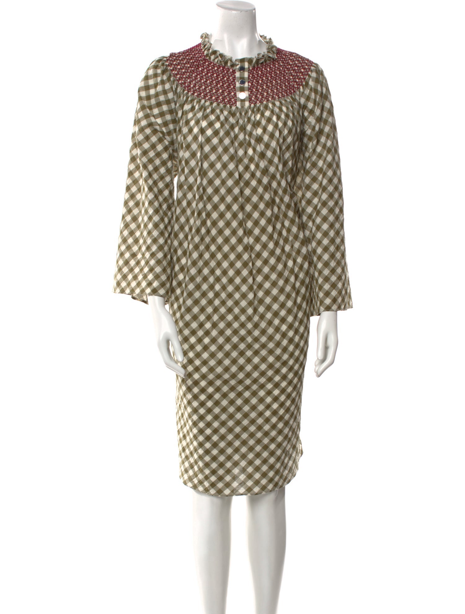 Longchamp Plaid Print Knee-Length Dress