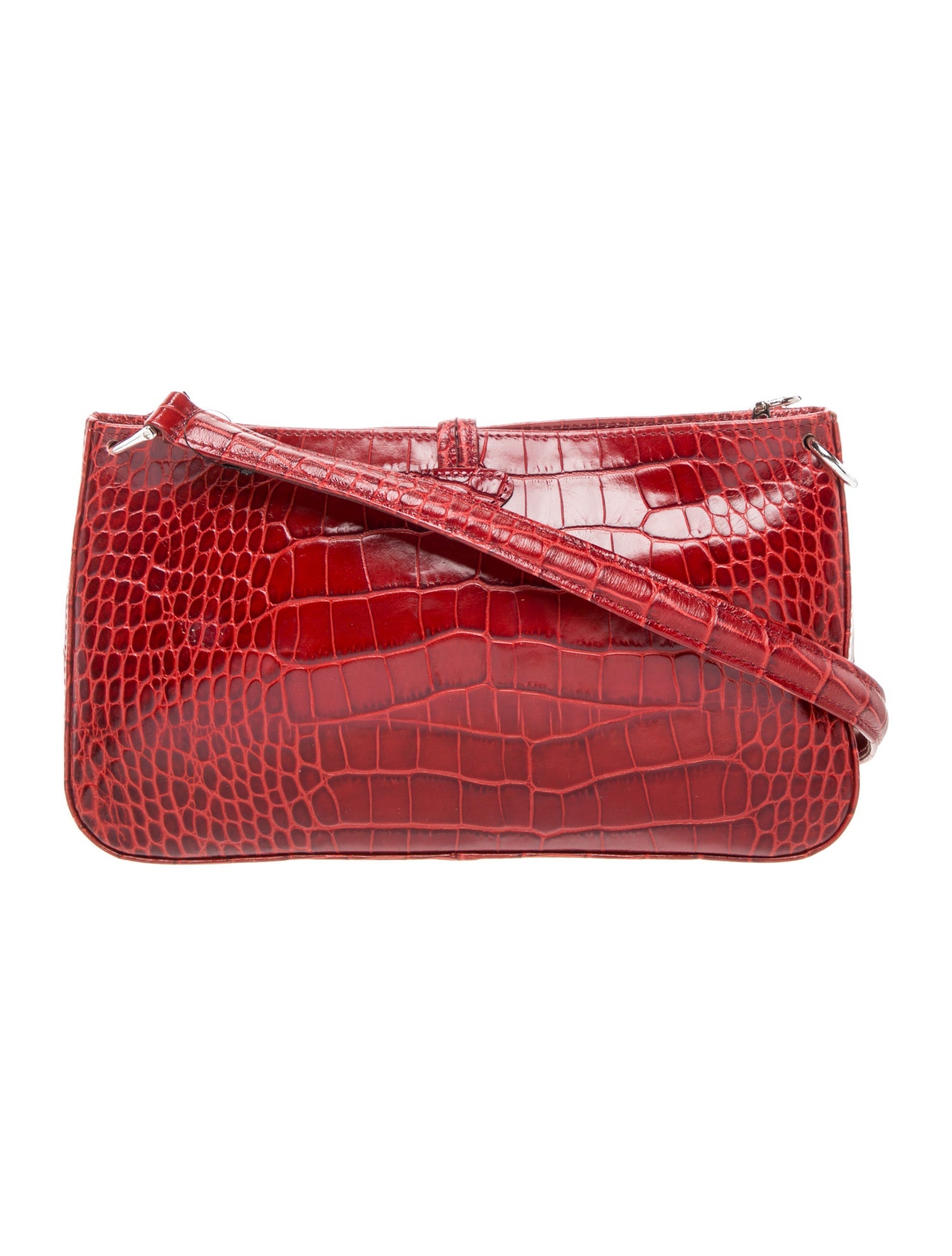 Longchamp Embossed Leather Shoulder Bag