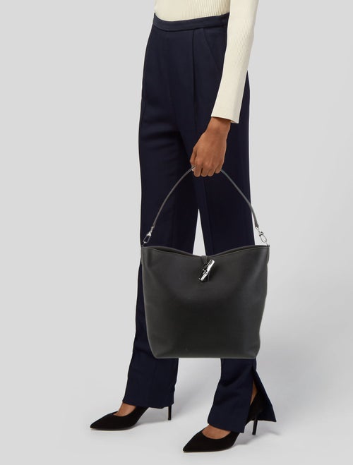 Longchamp Leather Bucket Bag