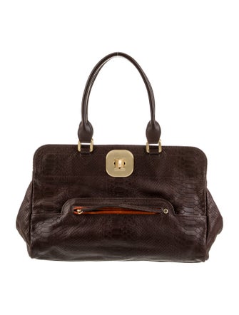 Longchamp Leather Top Handle Bag