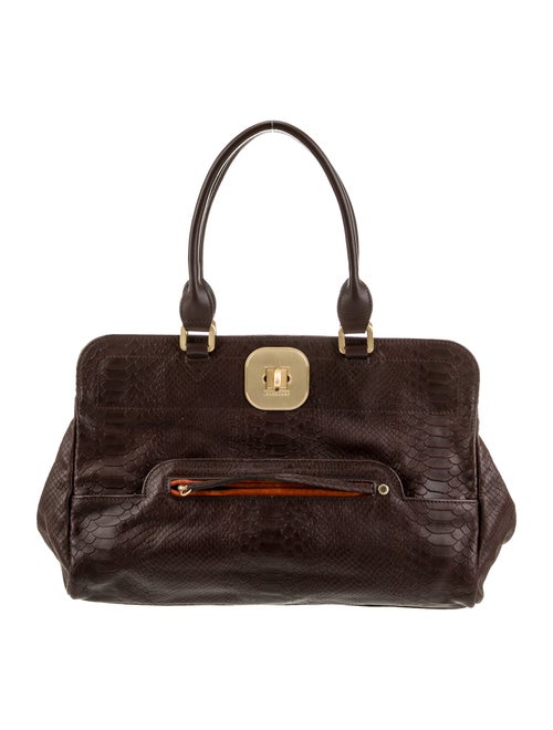 Longchamp Leather Top Handle Bag
