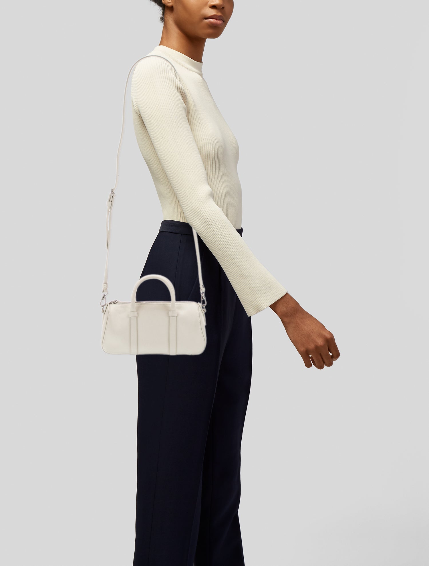 Longchamp Leather Top Handle Bag