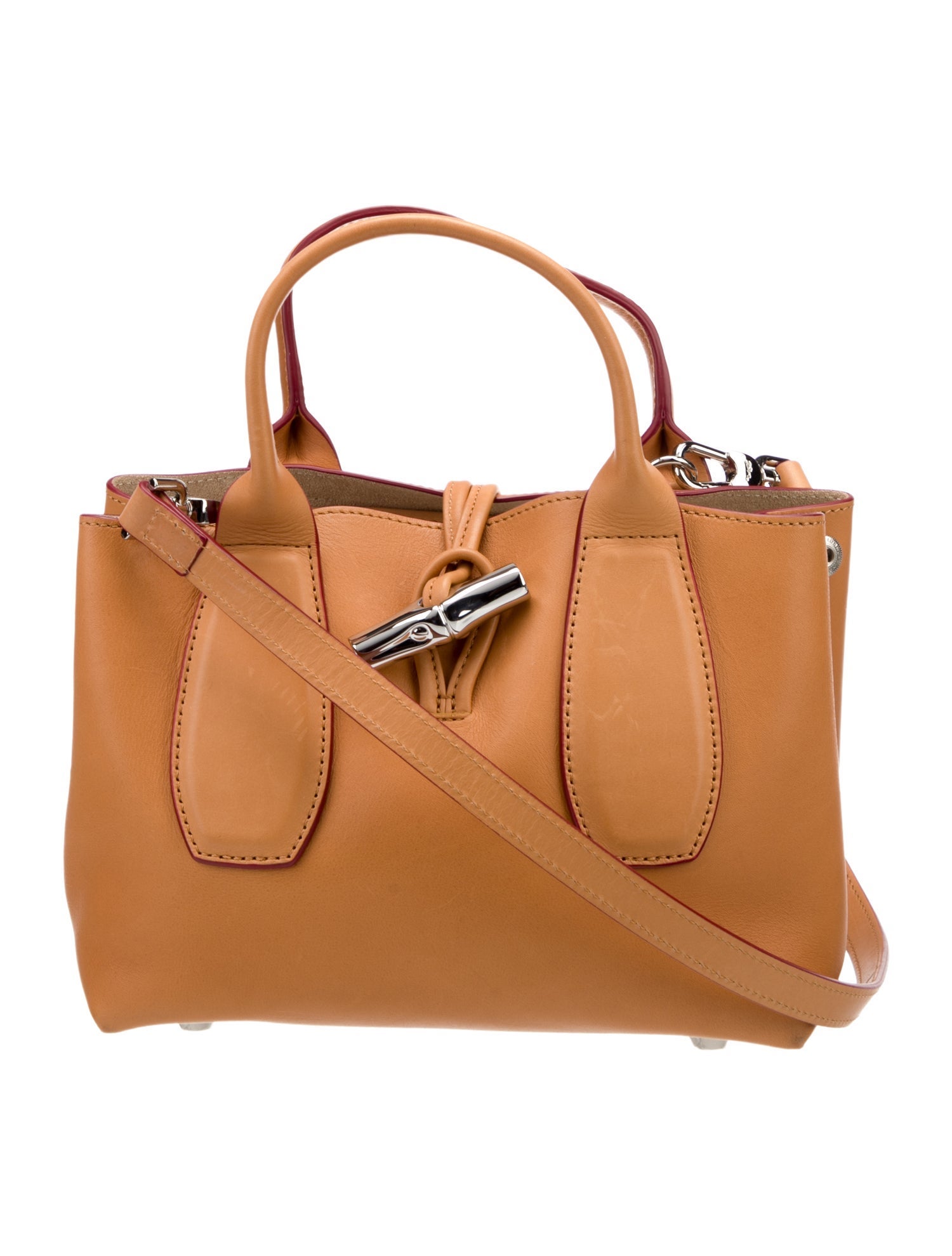 Longchamp Leather Top Handle Bag