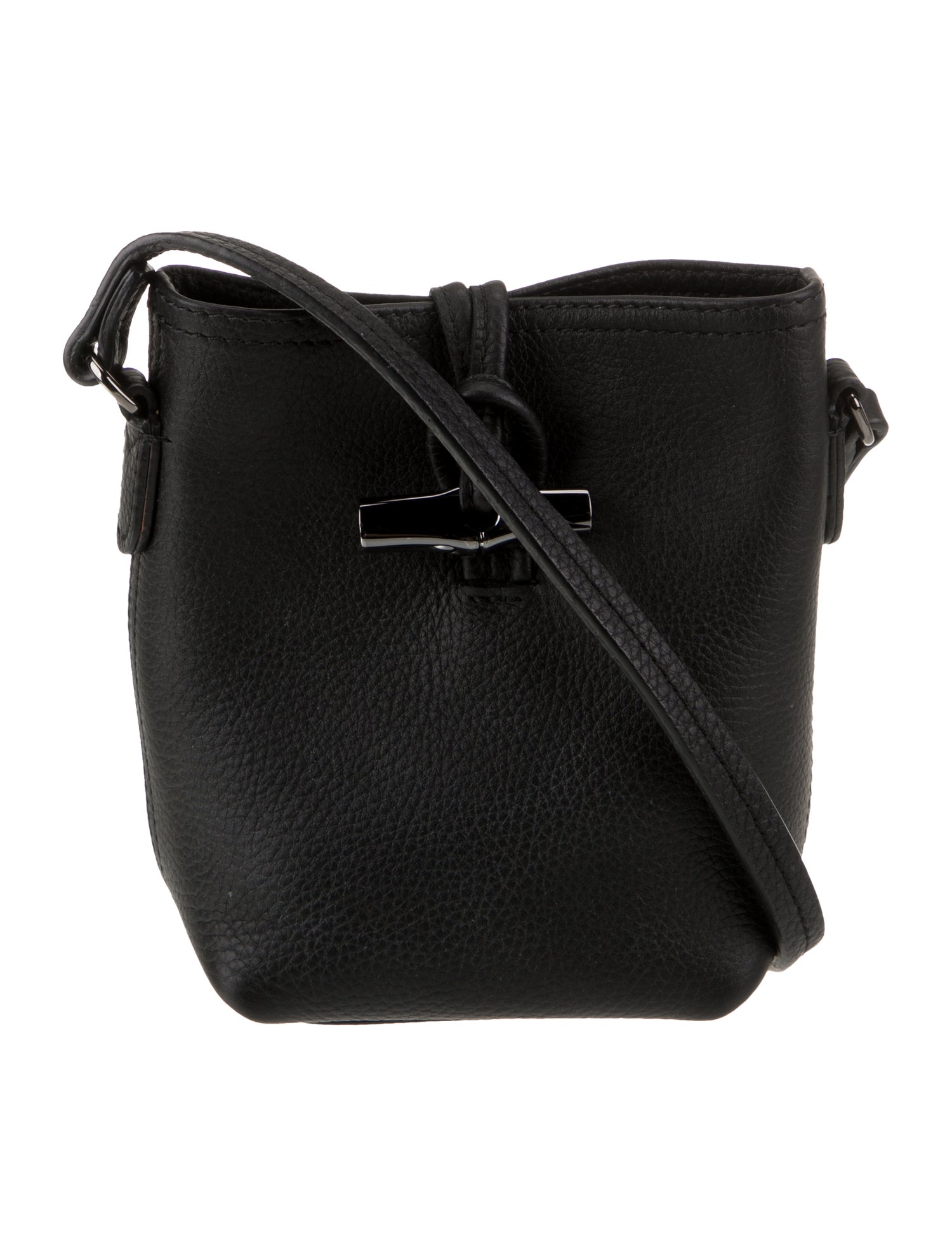 Longchamp Leather Bucket Bag