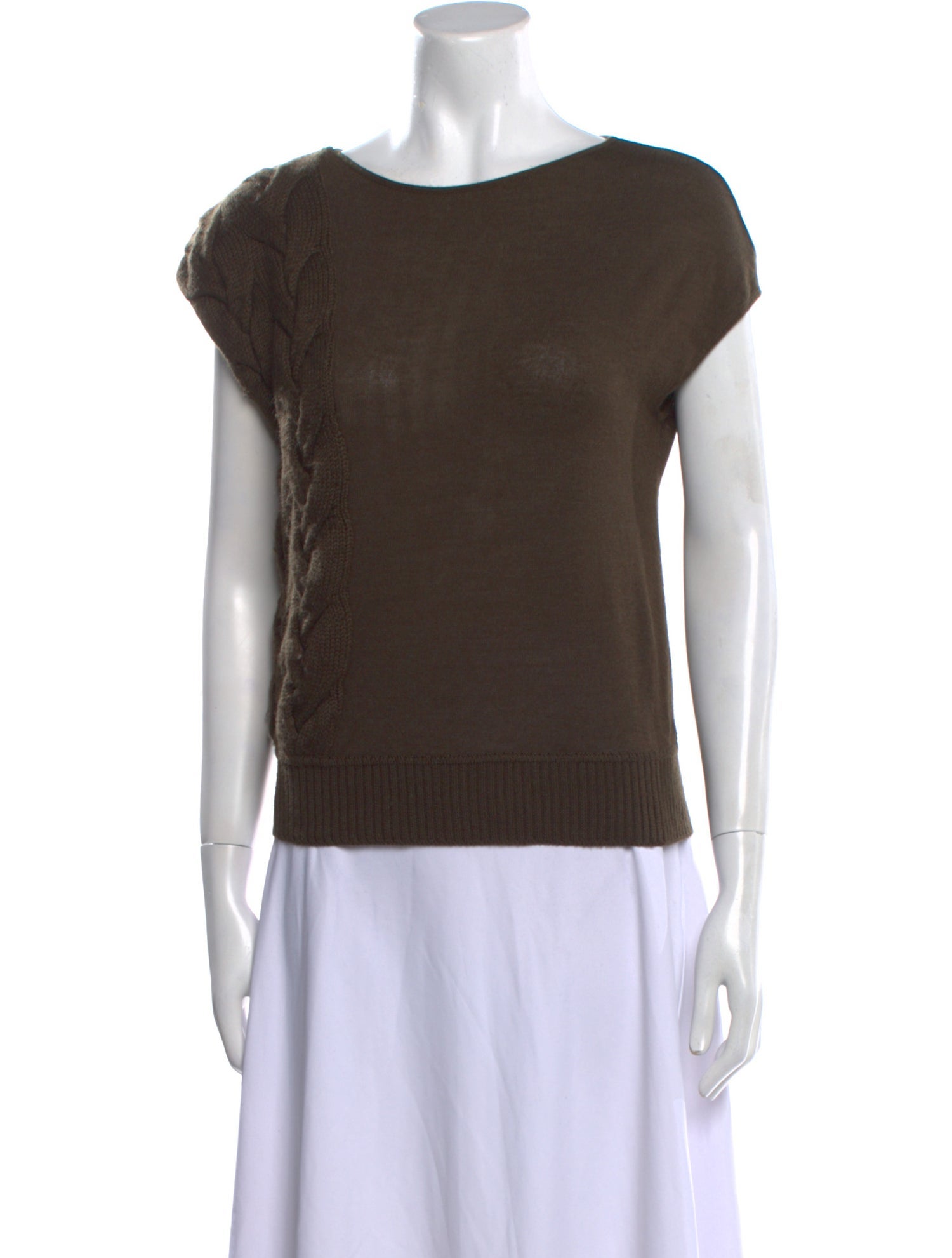 Longchamp Merino Wool Bateau Neckline T-Shirt