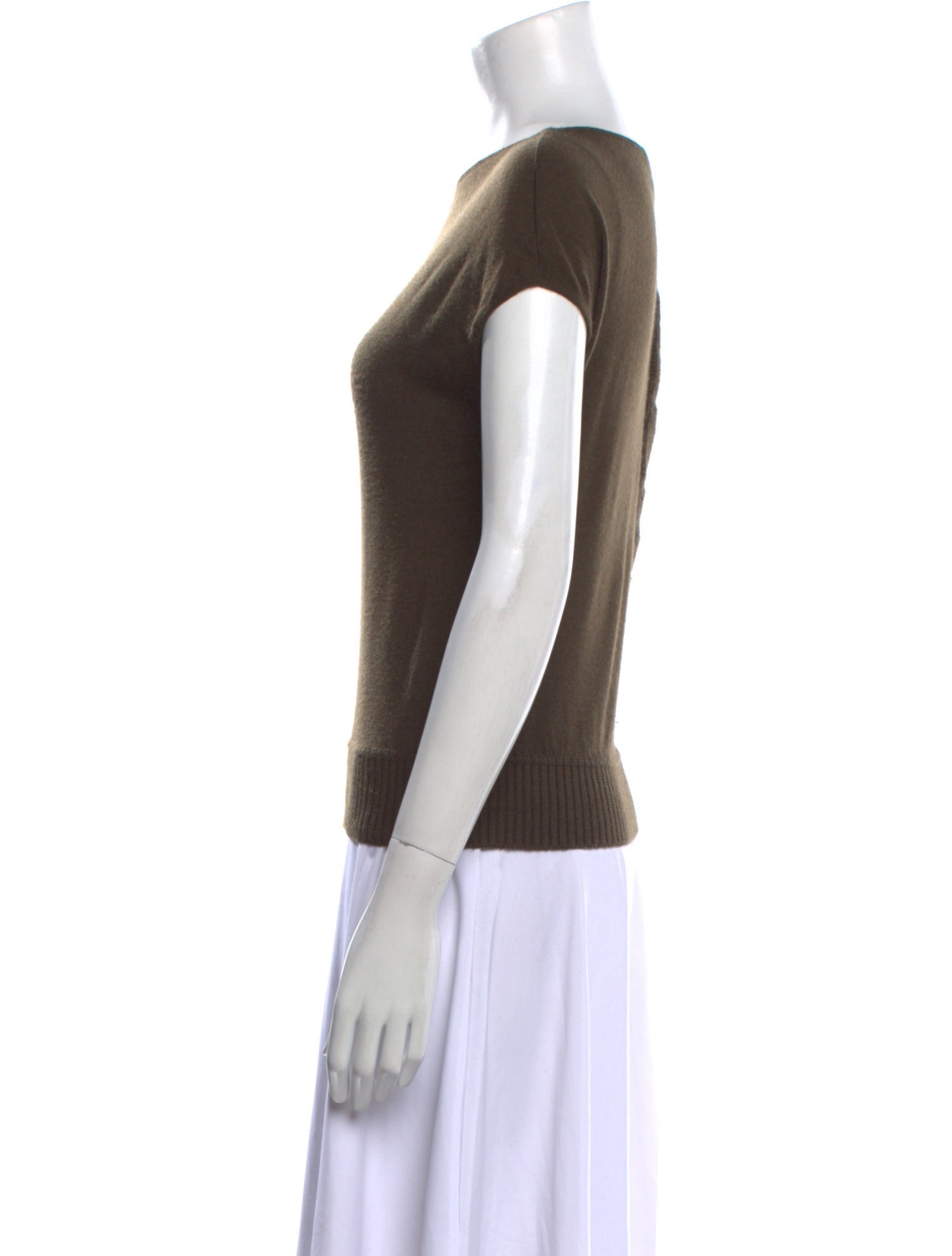 Longchamp Merino Wool Bateau Neckline T-Shirt