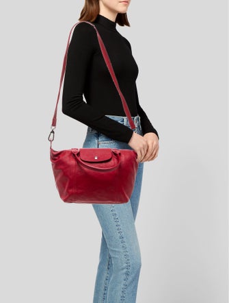 Longchamp Leather Top Handle Bag