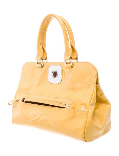 Longchamp Patent Leather Top Handle Bag