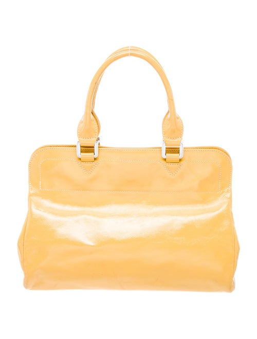 Longchamp Patent Leather Top Handle Bag