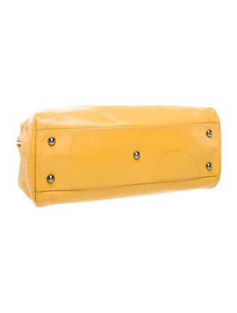 Longchamp Patent Leather Top Handle Bag