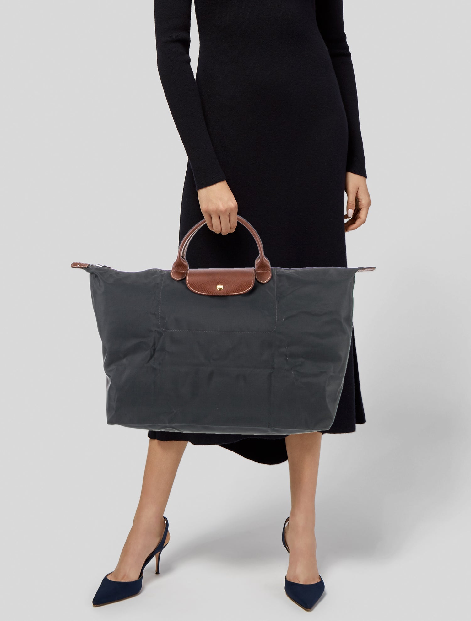 Longchamp Nylon Top Handle Bag