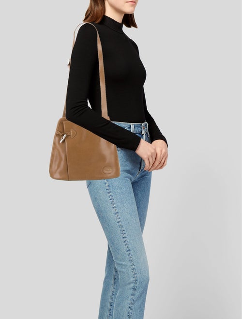 Longchamp Leather Messenger Bag