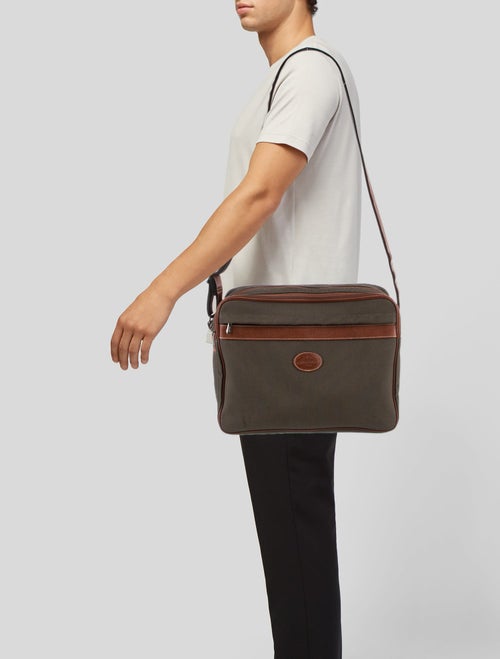 Longchamp Canvas Messenger Bag