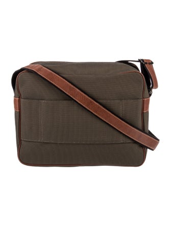 Longchamp Canvas Messenger Bag