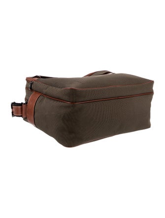 Longchamp Canvas Messenger Bag