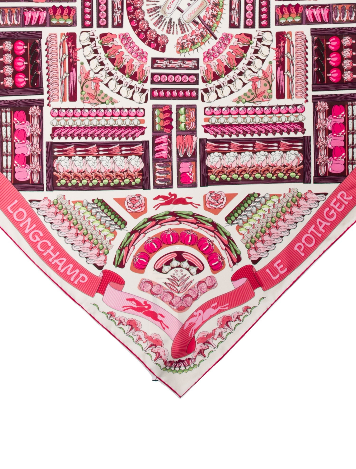 Longchamp Silk Printed Scarf