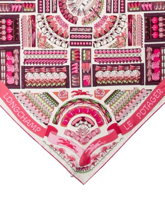 Longchamp Silk Printed Scarf