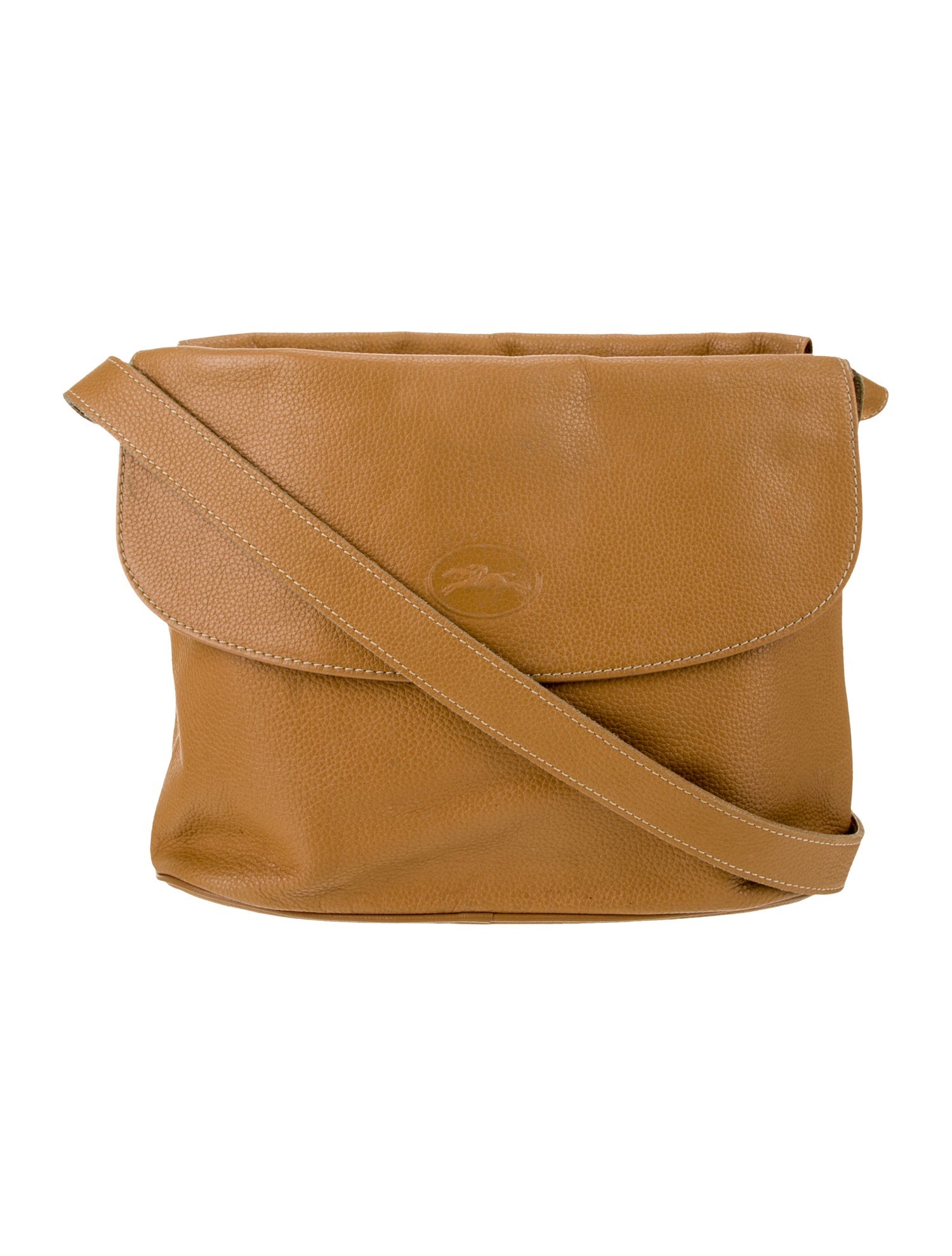 Longchamp Leather Messenger Bag