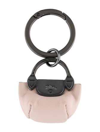 Longchamp Le Pliage Leather Key Ring