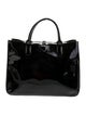 Longchamp Patent Leather Top Handle Bag