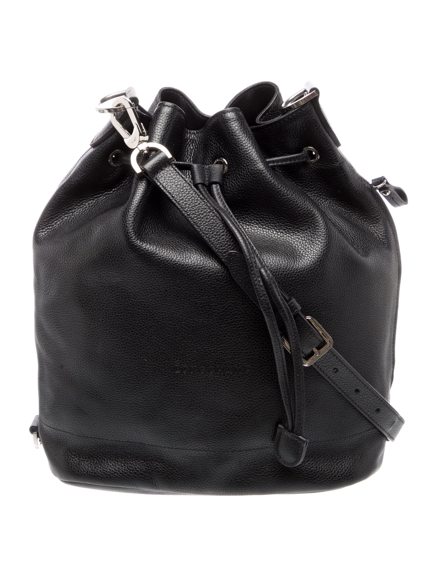 Longchamp Leather Bucket Bag