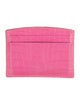 Longchamp Embossed Leather Printed Card Holder