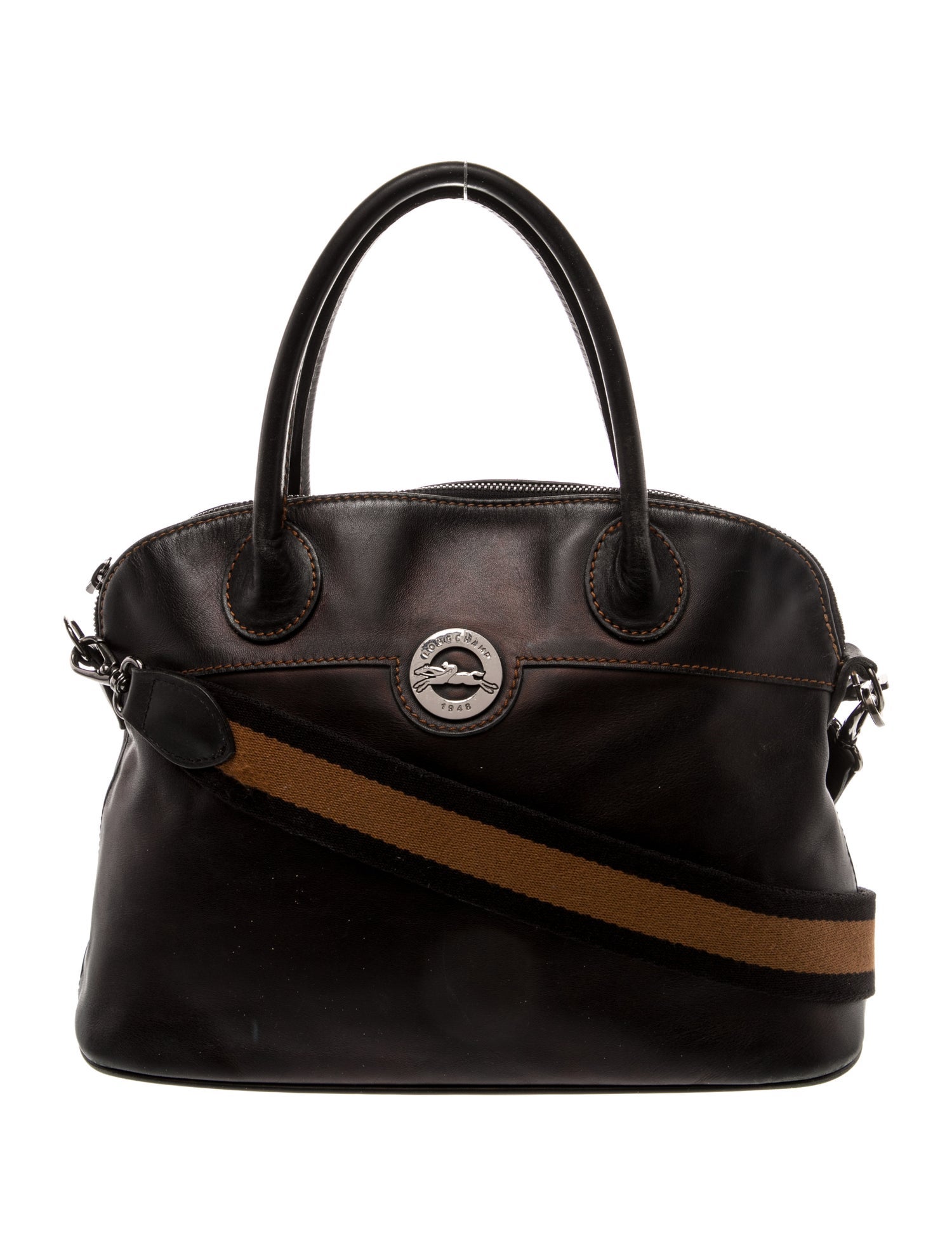 Longchamp Leather Top Handle Bag