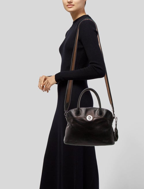 Longchamp Leather Top Handle Bag