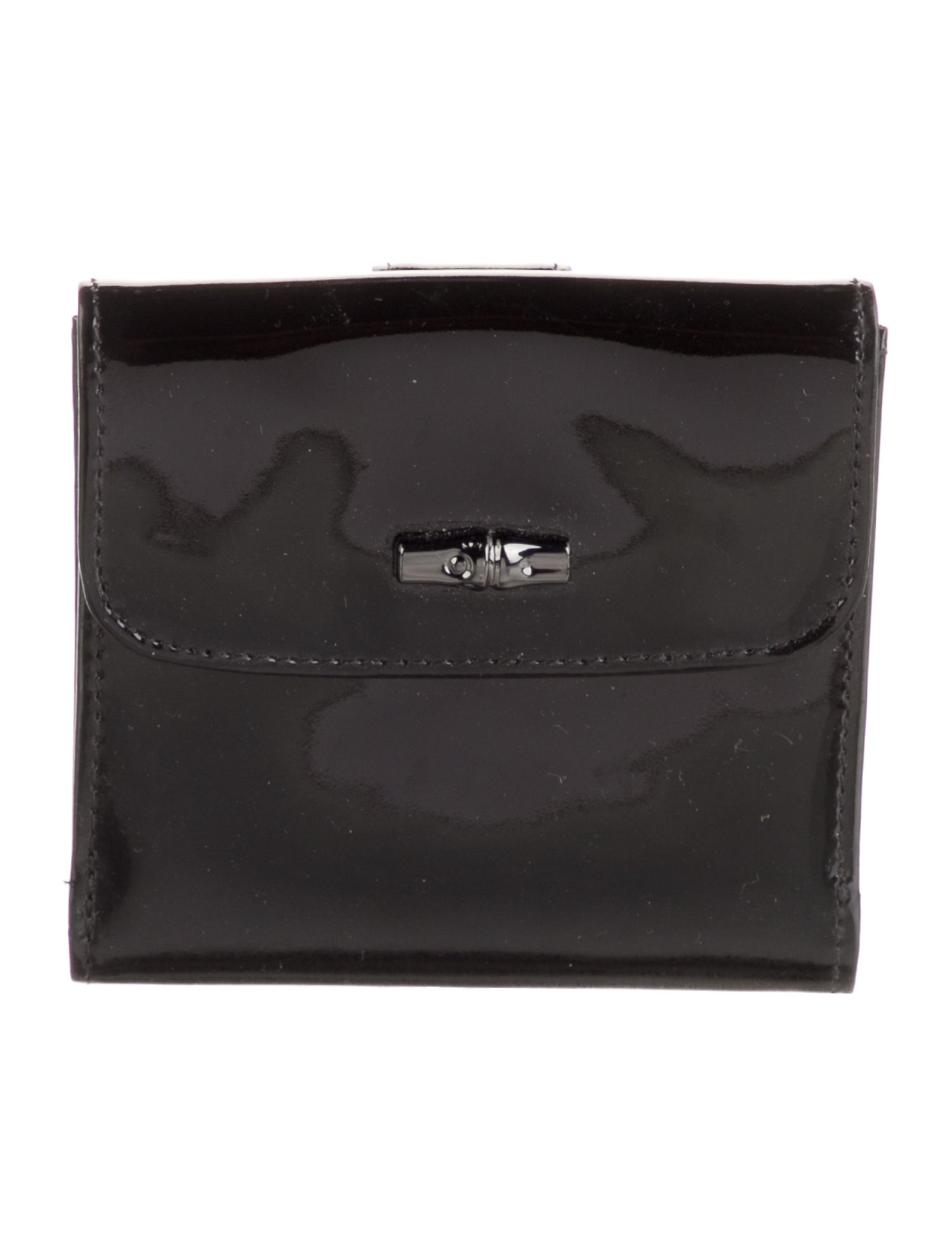 Longchamp Patent Leather Trifold Wallet