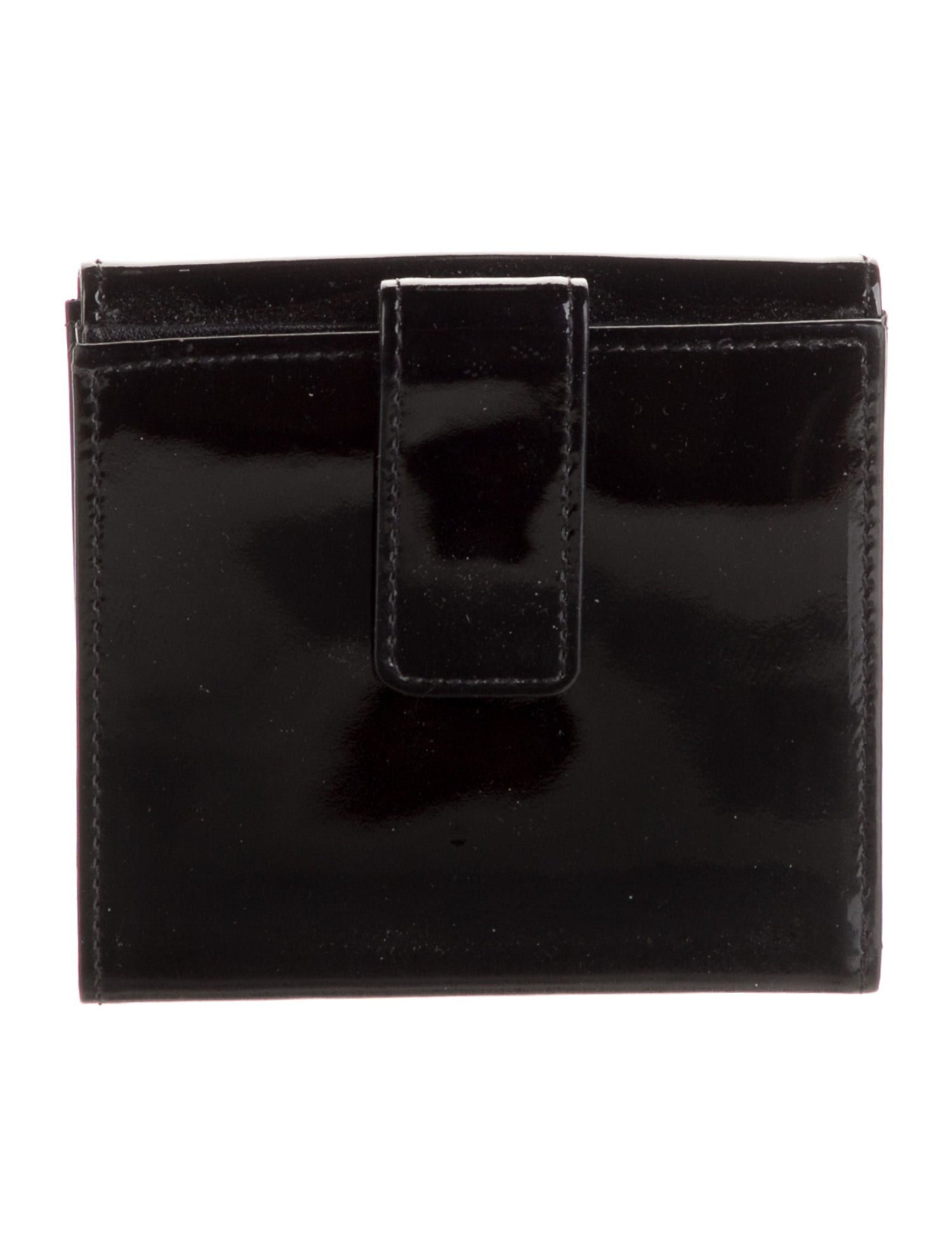 Longchamp Patent Leather Trifold Wallet
